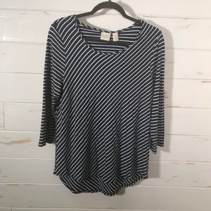 Chico’s striped long sleeved shirt